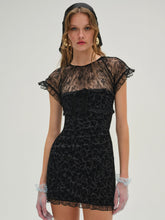 Midnight Velvet Mini Dress - Black