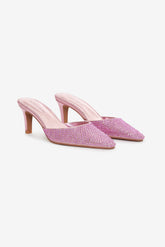 Cleo Mule Heel - Baby Pink