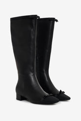 Claudine Cap Toe Boot - Black
