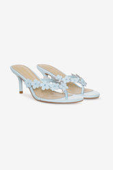Gia Floral Heel - Blue