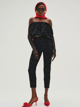 Midnight Velvet Capri Pant - Black