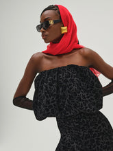 Midnight Velvet Bubble Top - Black