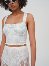Chantal Denim Corset Top - Blue