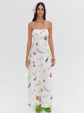 Carla Strapless Maxi Dress - Multi