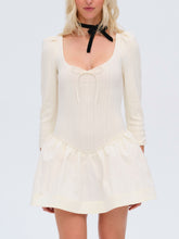 Aliyah Pointelle Mini Dress - Cream