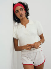 Fuzzy Knit Top - White