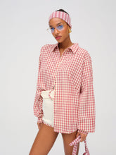 Georgia Gingham Button Down - Mauve