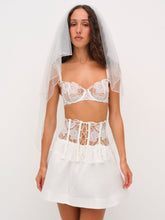 Blushing Blooms Mini Skirt - White