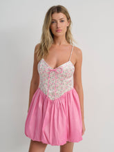Berry Bud Bubble Mini Dress - Pink