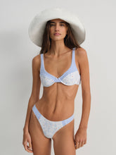 Floral Stems Underwire Bikini Top - White
