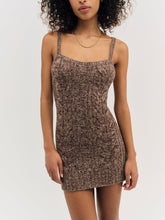 Nathalie Knit Mini Dress - Brown