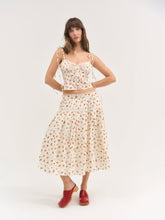 Adahlia Floral Midi Skirt - Cream