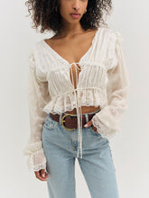 Jeanne Jacquard Top - Cream