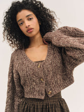 Nathalie Knit Cropped Cardigan - Brown