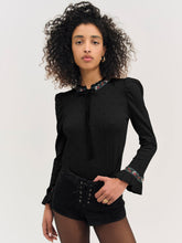 Naomi Knit Long Sleeve Top - Black