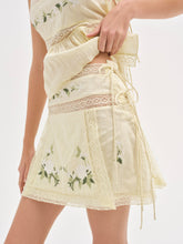 Jolene Embroidered Mini Skirt - Yellow