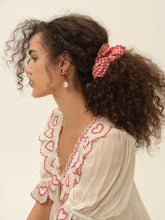 Bradford Gingham Scrunchie - Red