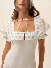 Poppy Collared Mini Dress - White