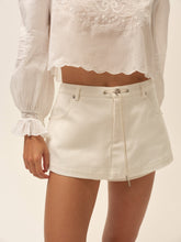 Agnes Denim Skort - White