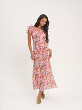 Fallen Floral Maxi Dress - Pink