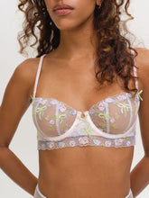 Pastel Bouquets Underwire Bra - Pink
