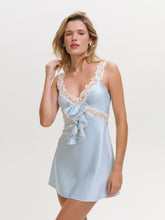 Mermaid Slip Dress - Blue White