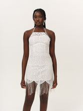 Siren Fringe Mini Dress - Cream