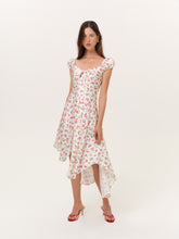 Cherry Mae Midi Dress - Cream Red