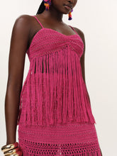 Lulu Fringe Top - Magenta