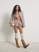 Poppy Gingham Button Down - Brown