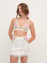 Heirloom Rose Slip Skirt - White