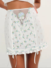Budding Blossom Garter Skirt - White