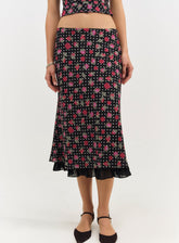 Betty Bud Midi Skirt - Black