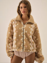 Betty Sherpa Zip Up - Pink
