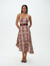 Maple Rose Midi Dress - Burgundy