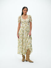 Marigold Maxi Dress - Yellow Blue