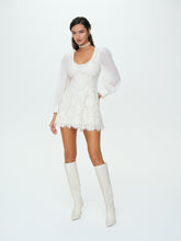 Rosa Long Sleeve Mini Dress - Cream
