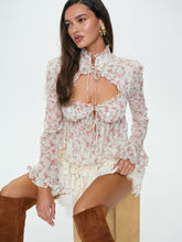 Country Floral Top - Cream