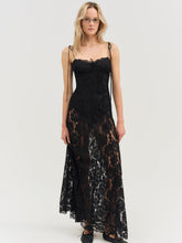 Claudia Rose Lace Maxi Dress - Black