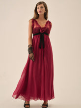 Claudine Chiffon Maxi Dress - Oxblood