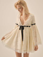 Creampuff Lace Mini Dress - Cream