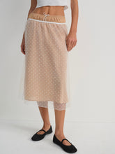 Devon Dot Midi Skirt - White