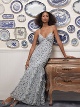 Elea Beaded Maxi Dress - Blue