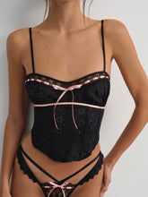 Elena Eyelet Bustier - Black