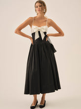 Emalie Taffeta Midi Dress - Black