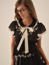 Emmie Chiffon Top - Black