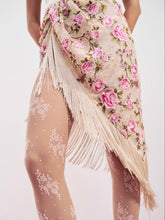 Esme Rose Embroidered Asymmetrical Skirt - Pink