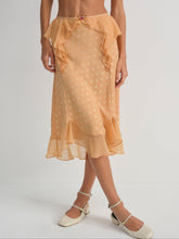 Glimmer Rosebud Midi Skirt - Rose Gold