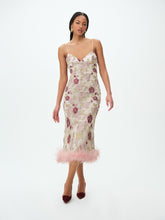 Josephine Floral Midi Dress - Dusty Rose