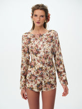 Betsy Floral Beaded Jacket - Cream Brown